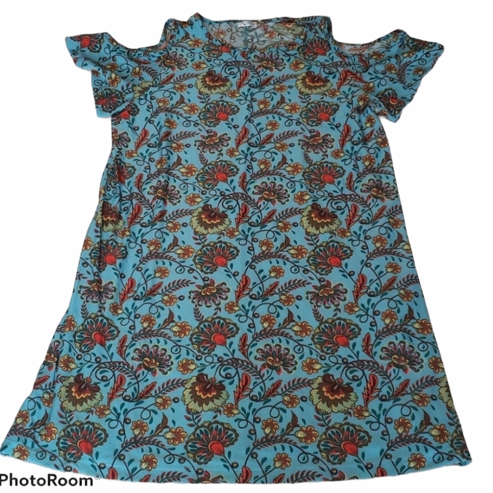 NWT Mountain Momma Cold Shoulder Floral Dress sz XXL